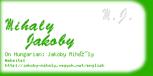 mihaly jakoby business card